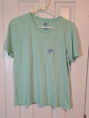 Guy Harvey Mint Green T-Shirt with Navy Logo